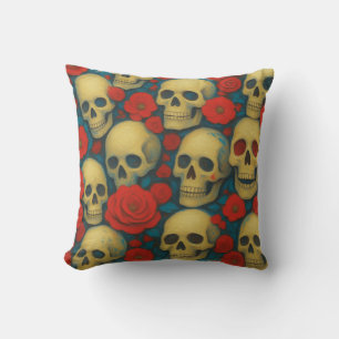Vanitas & Roses Throw Pillow