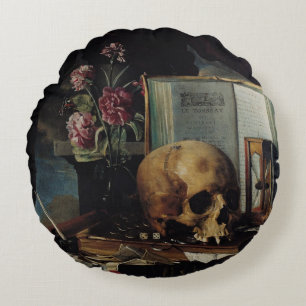 Vanitas Round Pillow