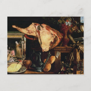 Vanitas still life , 1552 postcard