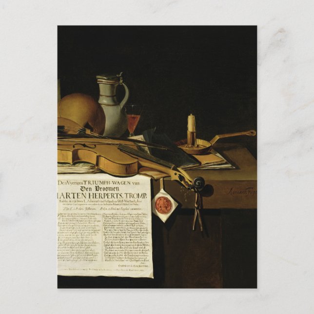 Vanitas still life homage postcard (Front)