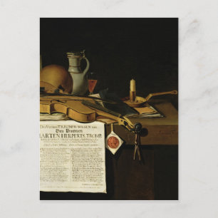 Vanitas still life homage postcard