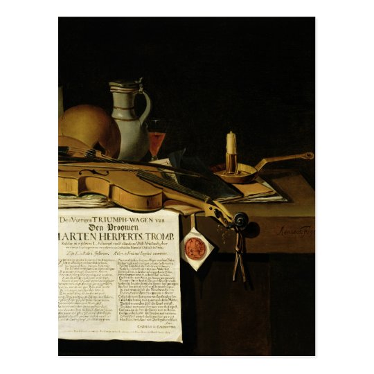 Vanitas still life homage postcard