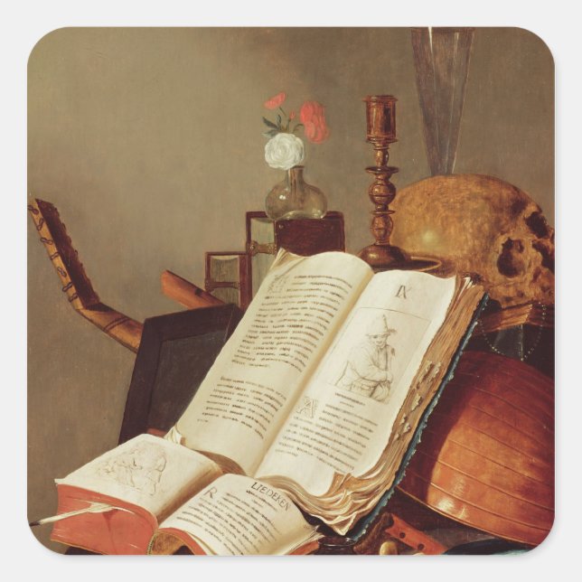 Vanitas Still Life Square Sticker (Front)