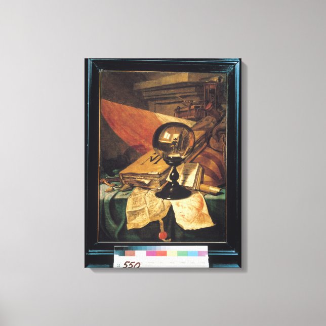 Vanitas with a Crystal Ball Canvas Print (Front)
