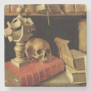 Vanitas with a Sundial, c.1626-40 Stone Coaster