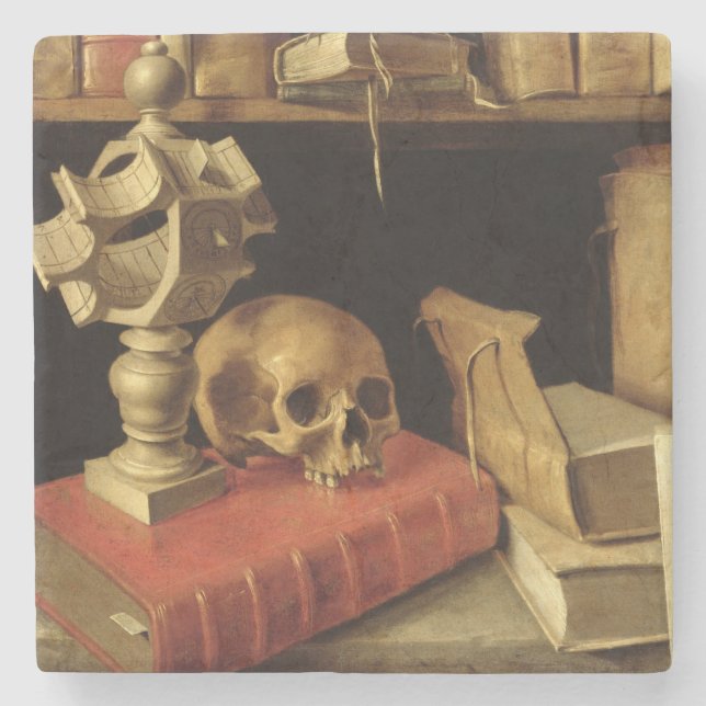 Vanitas with a Sundial, c.1626-40 Stone Coaster (Front)
