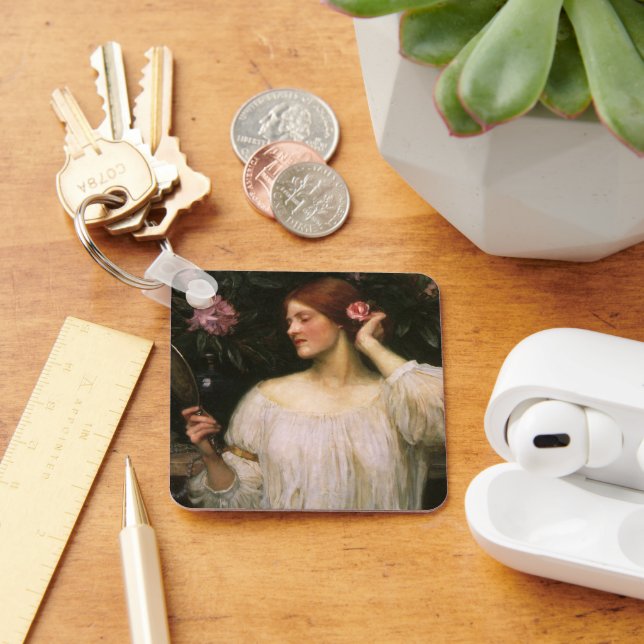 Vanity by John William Waterhouse Keychain (Desk)