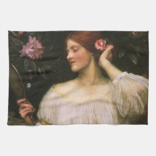 Vanity by John William Waterhouse Kitchen Towel