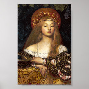 Vanity Pre-Raphaelite Woman poster