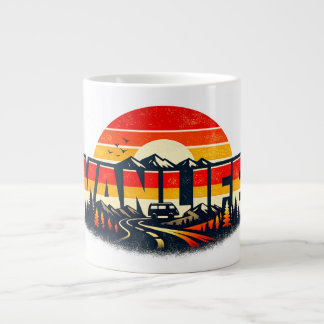 Vanlife Sunset Mug  Retro Mountain 