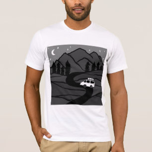 VANLIFE Trees Forest Mountain Explore Adventure T-Shirt