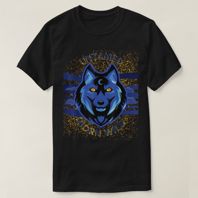 VanMoore Wolf Untamed Born Wild Oversized Gym Grap T-Shirt (Design Front)