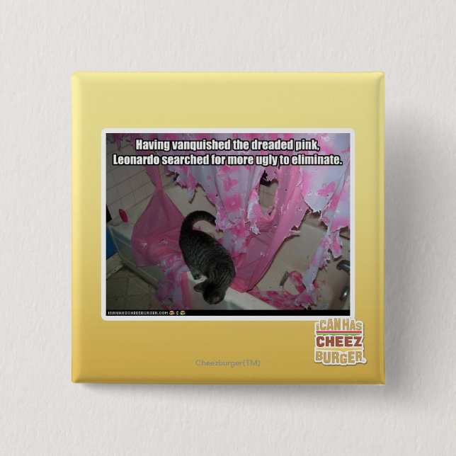Vanquished the dreaded pink 2 inch square button (Front)