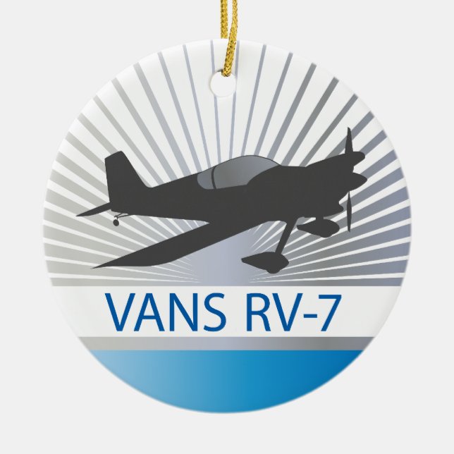 Vans RV-7 Airplane Ceramic Ornament (Front)