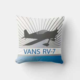 Vans RV-7 Airplane Throw Pillow