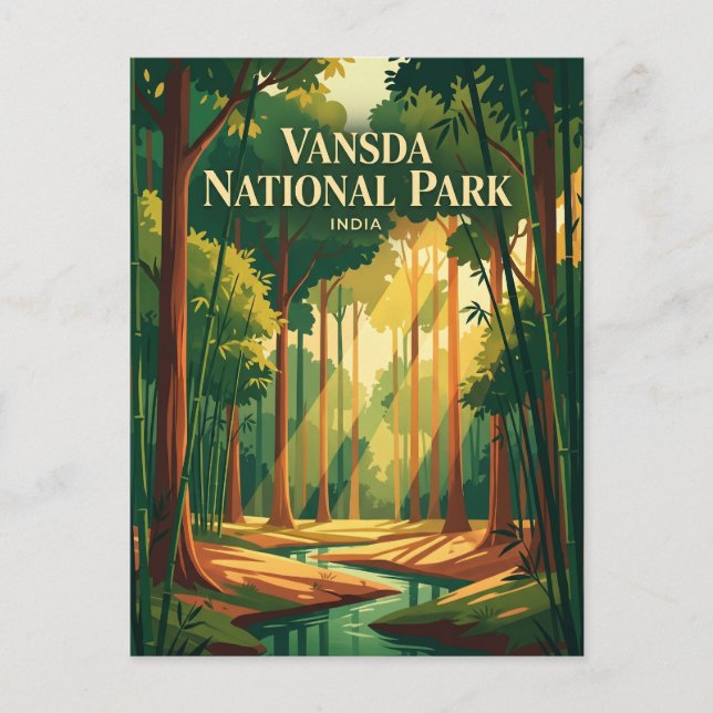 Vansda National Park India Postcard (Front)