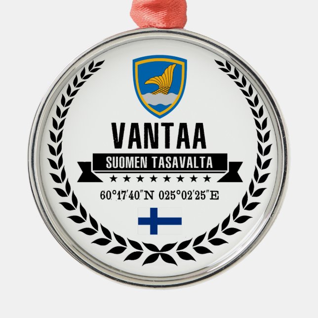 Vantaa Metal Ornament (Front)