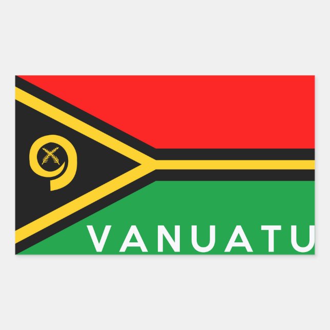 vanuatu country flag symbol name text sticker (Front)