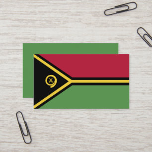 Vanuatu flag business card