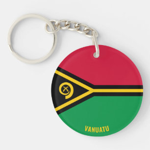 Vanuatu Flag Charming Patriotic Keychain
