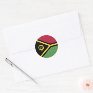 Vanuatu flag classic round sticker