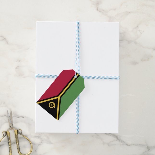 Vanuatu flag gift tags (With Twine)