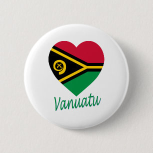 Vanuatu Flag Heart 2 Inch Round Button