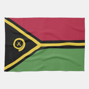 Vanuatu flag kitchen towel