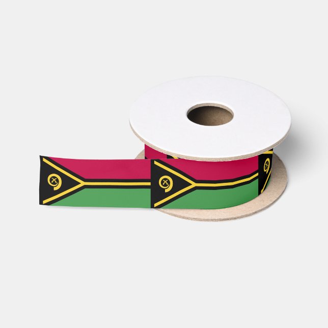 Vanuatu Flag Satin Ribbon (Spool)