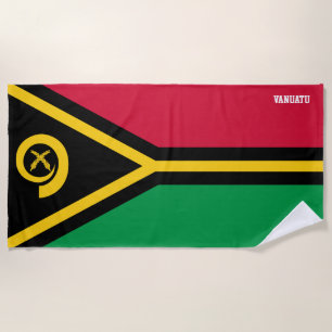Vanuatu Flag Splendid Patriotic Beach Towel