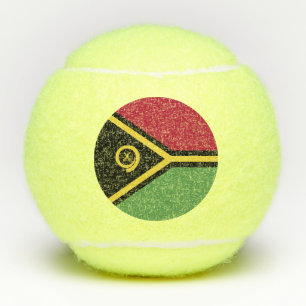 Vanuatu flag tennis balls