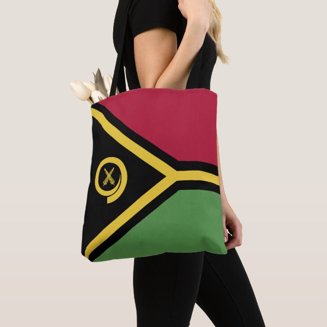 Vanuatu flag tote bag (Close Up)