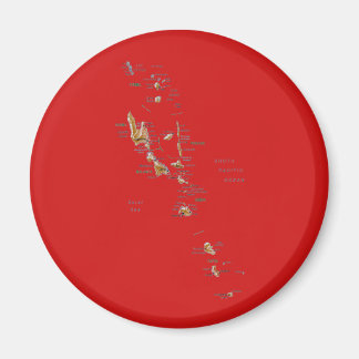 Vanuatu Map Magnet