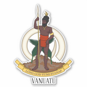 Vanuatu National Coat Of Arms Patriotic
