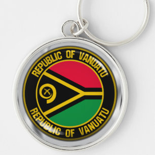 Vanuatu Round Emblem Keychain