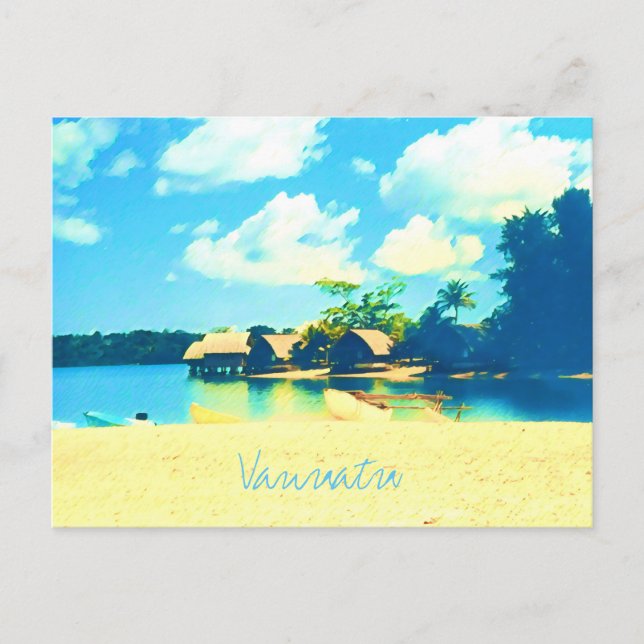 Vanuatu tropical island paradise travel postcard (Front)