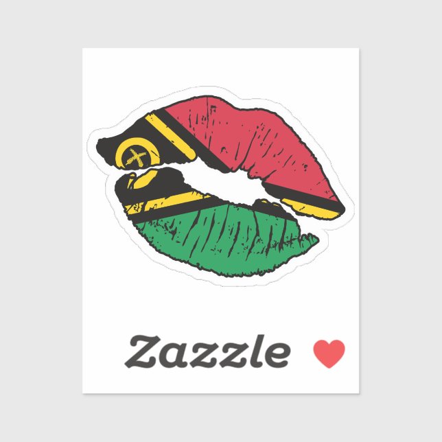 Vanuatu Vanuatuan Lipstick Love Flag (Sheet)