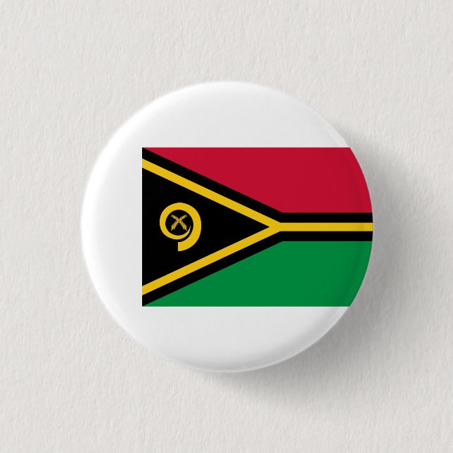 Vanuatuan Flag, Flag of Vanuatu 1 Inch Round Button (Front)