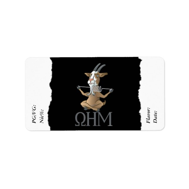 Vape | DIY E-Juice Label Ohm Goat  by VapeGoat (Front)