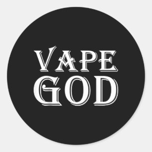 Vape God Funny Vaping Costume For Anti Smokers Who Classic Round Sticker