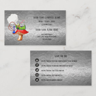 VAPE    Hookah Silver Business Social Media Card