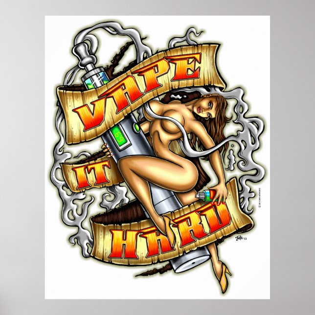 Vape It Hard Poster (Front)