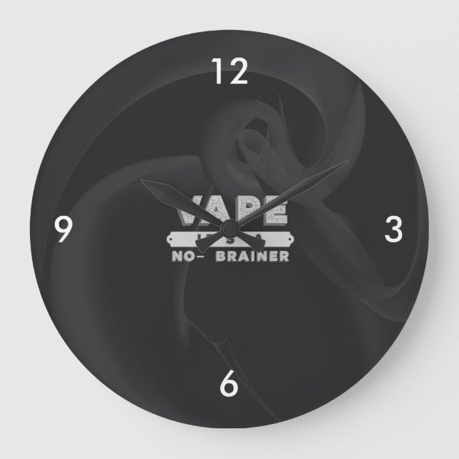 Vape No Brainer Large Clock (Front)