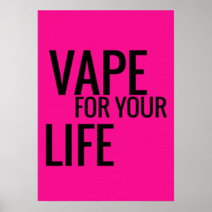 Vape noir rose fluorescent pour votre affiche de