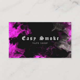 Vape Shop Black Purple Business Card