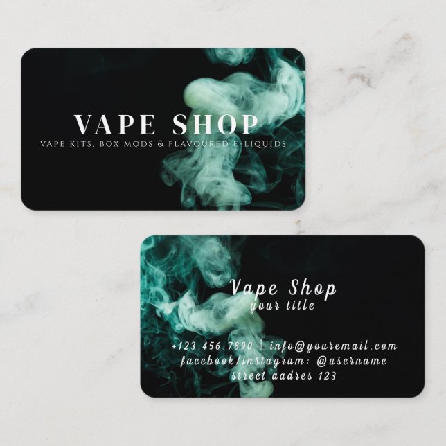 Vape Shop Business Card (Front/Back)
