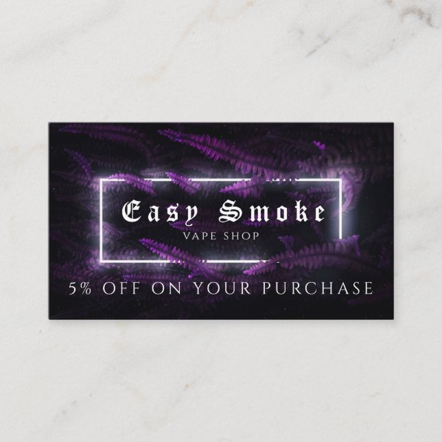 Vape Shop Business Discount Card (Front)