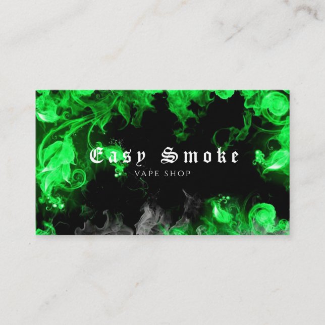 Vape Shop Carte de visite noir vert (Devant)