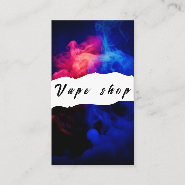 Vape Shop Fumer Carte de visite de cigarettes (Devant)