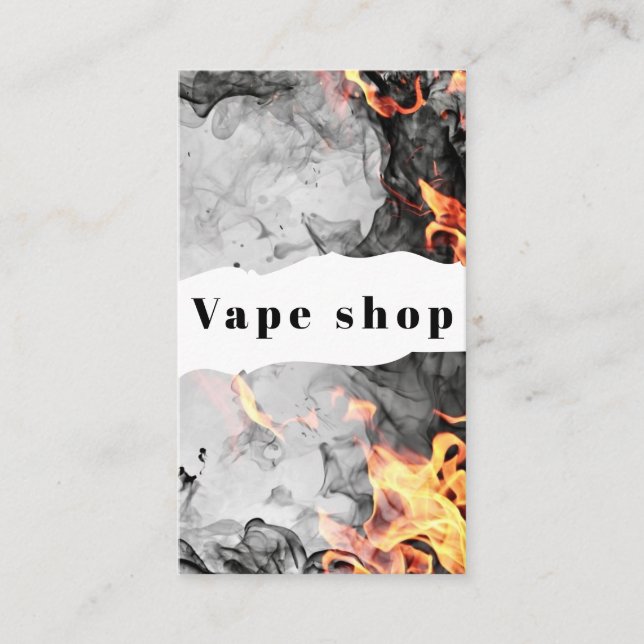 Vape Shop Fumer Carte de visite de cigarettes (Devant)